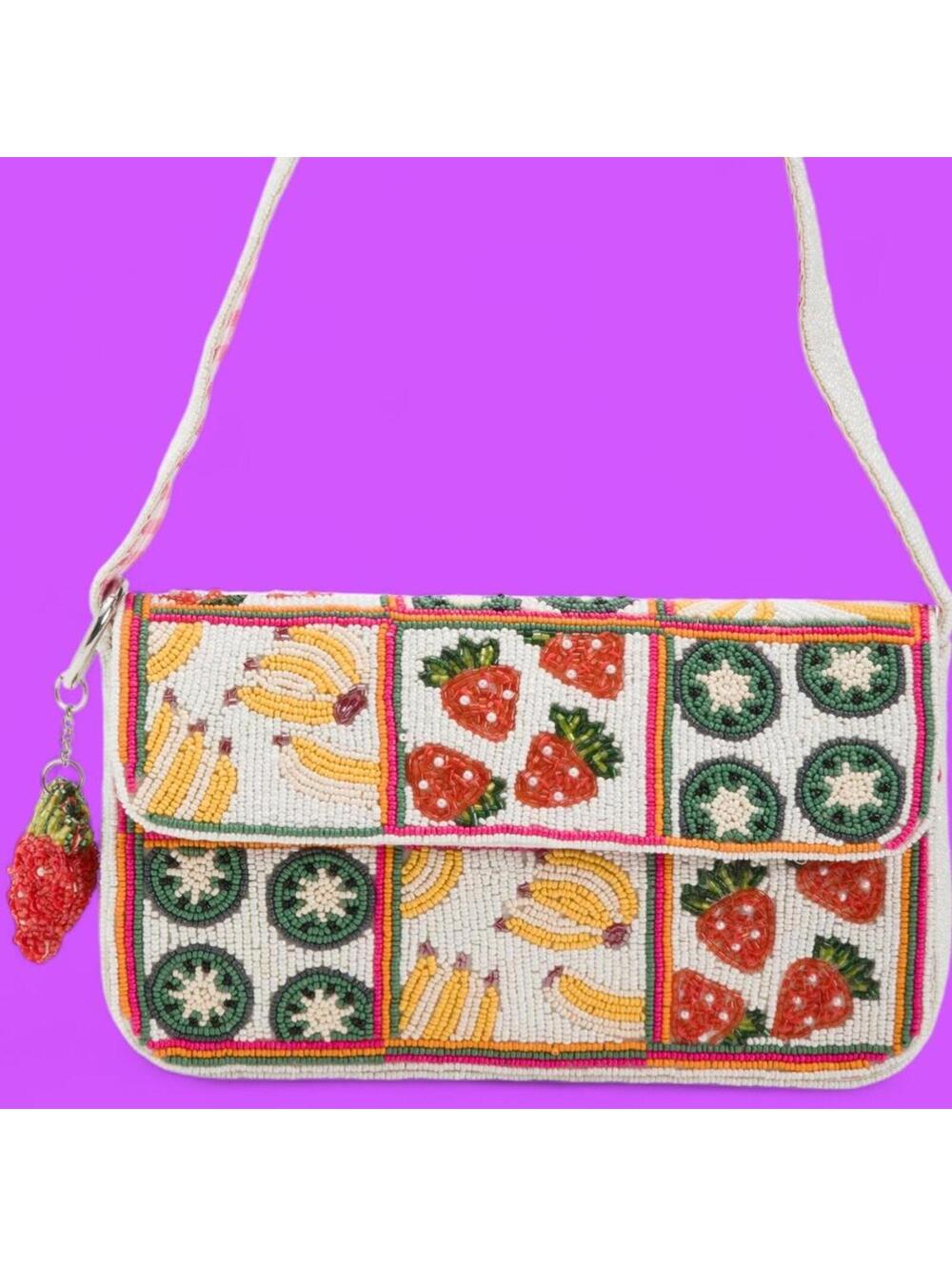 TikTok Viral Strawberry Banana Kiwi Beaded Bag